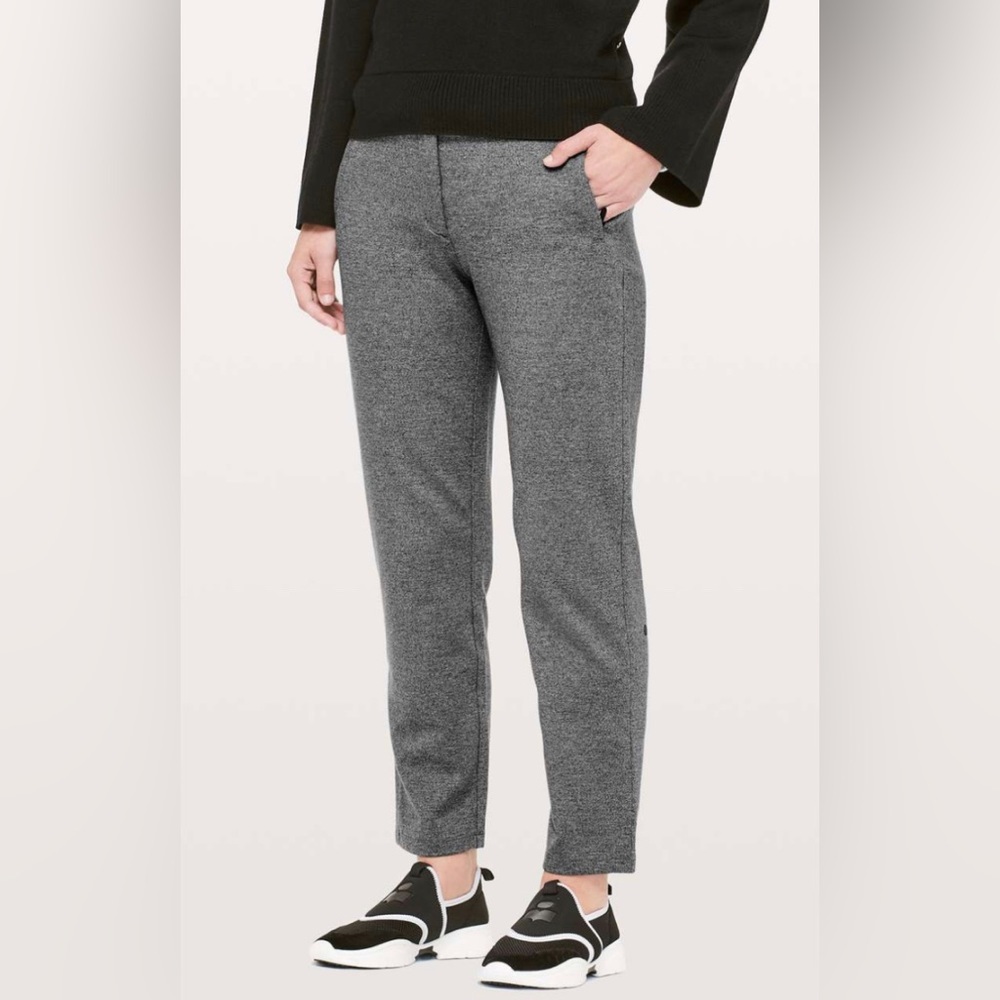 Lululemon On The Move Pant Ponte 28" Heather Core Dark Grey Trouser Pants Dress - Picture 1 of 9